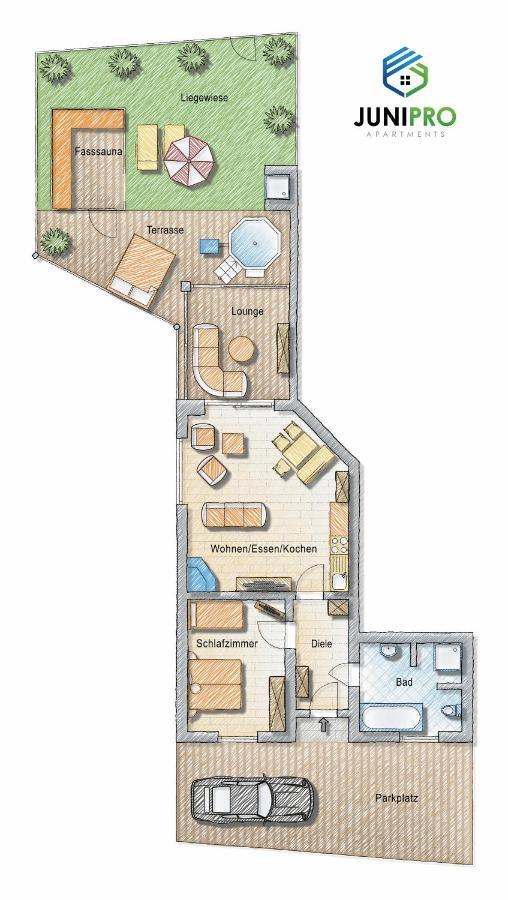 Junipro Luxury Apartments Bosen-Eckelhausen Eksteriør billede